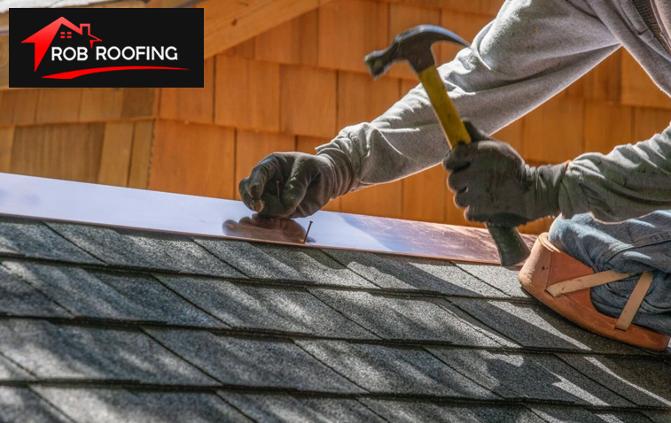 Close-up of Cedar Shake Roof Repair in Progress